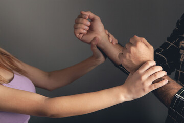 domestic violence. husband attacked wife with fists