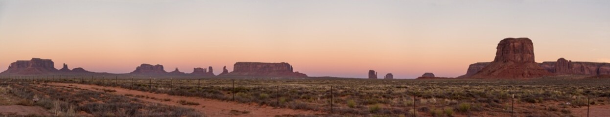 Sunset over famous Monument Valley, Navajo Nation