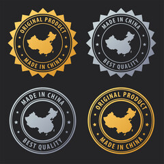 Made in China - gold and silver stamp set. Best quality. Original product.
