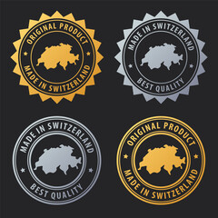 Made in Switzerland - gold and silver stamp set. Best quality. Original product.