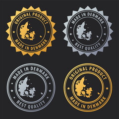 Made in Denmark - gold and silver stamp set. Best quality. Original product.