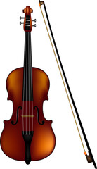 Fototapeta premium violin brown color in gread details