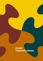 Bright color puzzle, puzzle with place for text. The idea of unity, teamwork. Vector