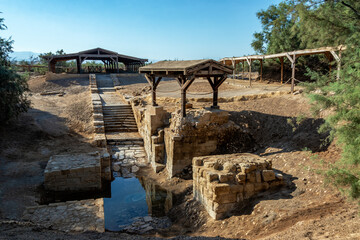 The place where Jesus Christ was baptized in Bethany Beyond Jordan - 469786782