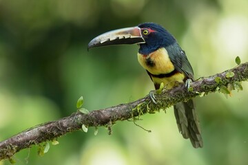 Fototapeta premium colared aracari in Costa Rica, wildlife