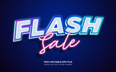 Flash Sale 3d editable text style effect