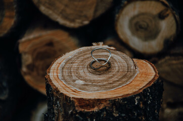 jewelry on a wood background