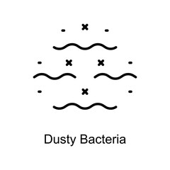 Dusty Bacteria vector fill outline icon. Illustration style EPS 10 file format
