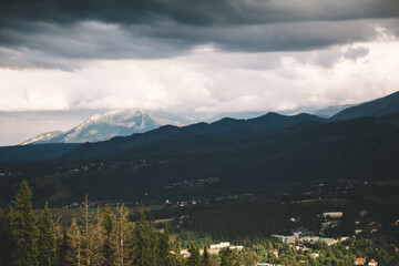 Mountain peaks. Tatra Mountains in Poland