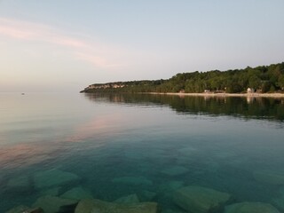 sunset over the lake