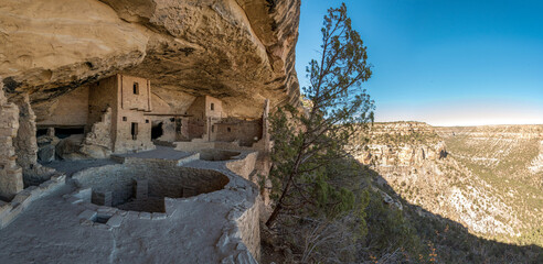 Historic Balcony House Pueblo dwelling in Mesa Verde National Park