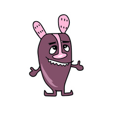 Vector children's design for postcard banners.Cute funny funny monsters for Halloween