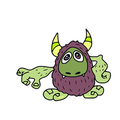 Vector children's design for postcard banners.Cute funny funny monsters for Halloween