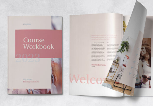 ebook Workbook Course Creator with Pink and Beige Accents