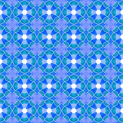 Organic tile. Blue exquisite boho chic summer