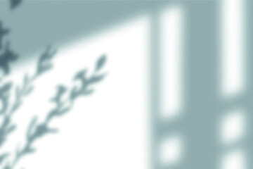 Obraz premium best shadow caused by light reflected on the leaf with white wall vectoral illustration