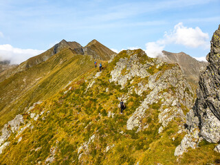 landscape in the mountains, Buda Peak, Fagaras Mountains, Romania 
