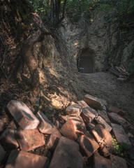 Tiny wine cellars at Szólád, Hungary