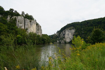 Fototapeta na wymiar Der Donaudurchbruch - die Weltenburger Enge