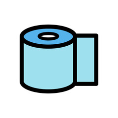 Toilet paper roll color icon