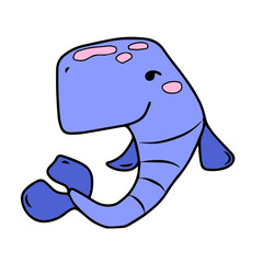 Vector children's design for postcard banners.Funny marine life,shark,whale,crab,jellyfish