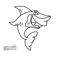 Vector children's design for postcard banners.Funny marine life,shark,whale,crab,jellyfish