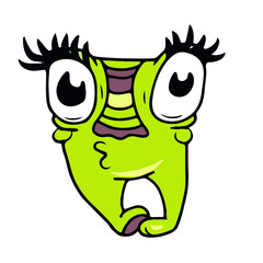 Vector children's design for postcard banners.Cute funny funny monsters for Halloween.