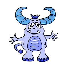 Vector children's design for postcard banners.Cute funny funny monsters for Halloween.