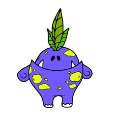 Vector children's design for postcard banners.Cute funny funny monsters for Halloween.