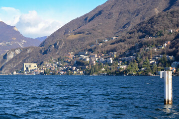 Panoramica di Campione d'Italia dal Ponte Diga.