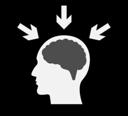 Head brain mind symbol vector icon