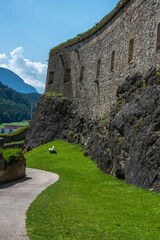 Stonewalls of the historical fortress Kufstein in Tirol, Austria