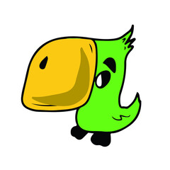 Vector children's design for postcard banners.Funny birds