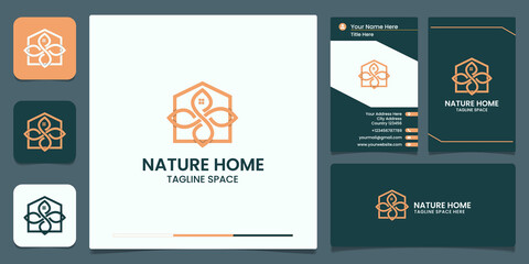 nature house logo design, and business card design