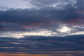 Fototapeta premium Dark blue clouds in the sky.