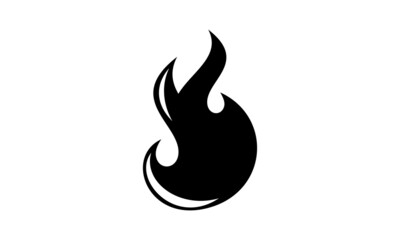 elegant black fire logo