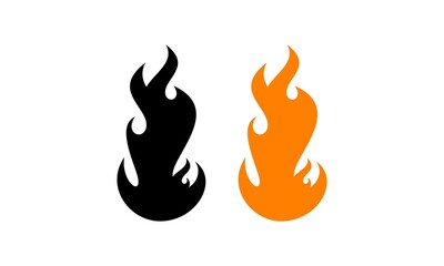 simple fire flame logo vector
