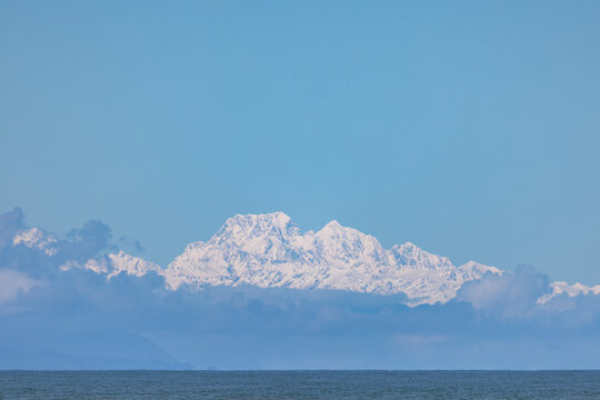 Southern Alps Viewed from Greymouth, New Zealand