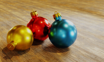 3d antique Christmas decoration ball -- 3d illustration render