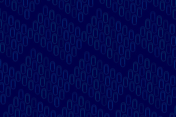 blue computer graphic with many light colored office paperclip in a retro pattern