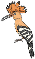 hoopoe bird animal character cartoon illustration © Igor Zakowski