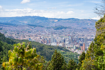 View of the center of Bogota City from the eastern hills.