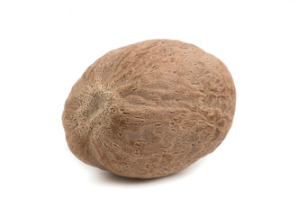 nutmeg on white background