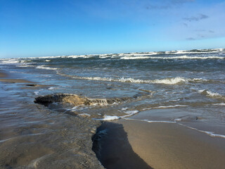 waves on the beach