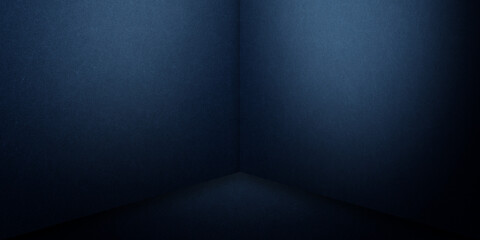 Blue background, abstract wall studio room, can be used to present your product
