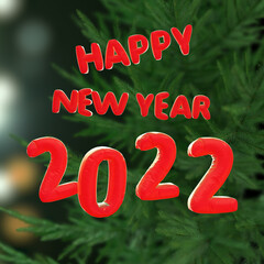 Visual designs for new year celebration. 3D illustration.