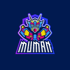 Robot sport or esport logo suitable for any purpose