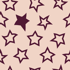 Stars vector seamless pattern