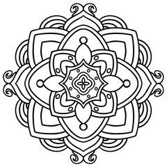 Mandala ornamental round lace ornament