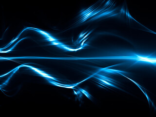 Blurred wavy background with light effects - computer generated illustration